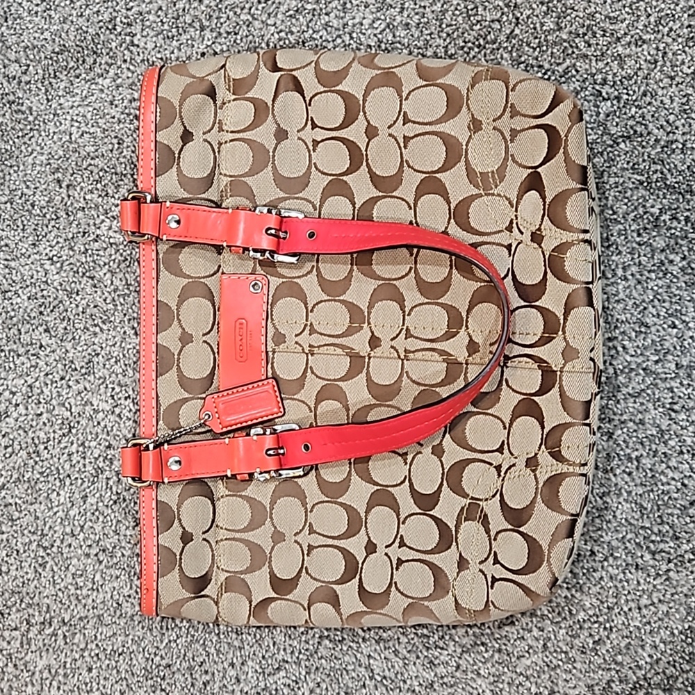 Coach Brown and Orange Purse